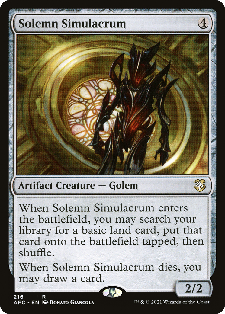 Solemn Simulacrum (AFC-216) [Forgotten Realms Commander]