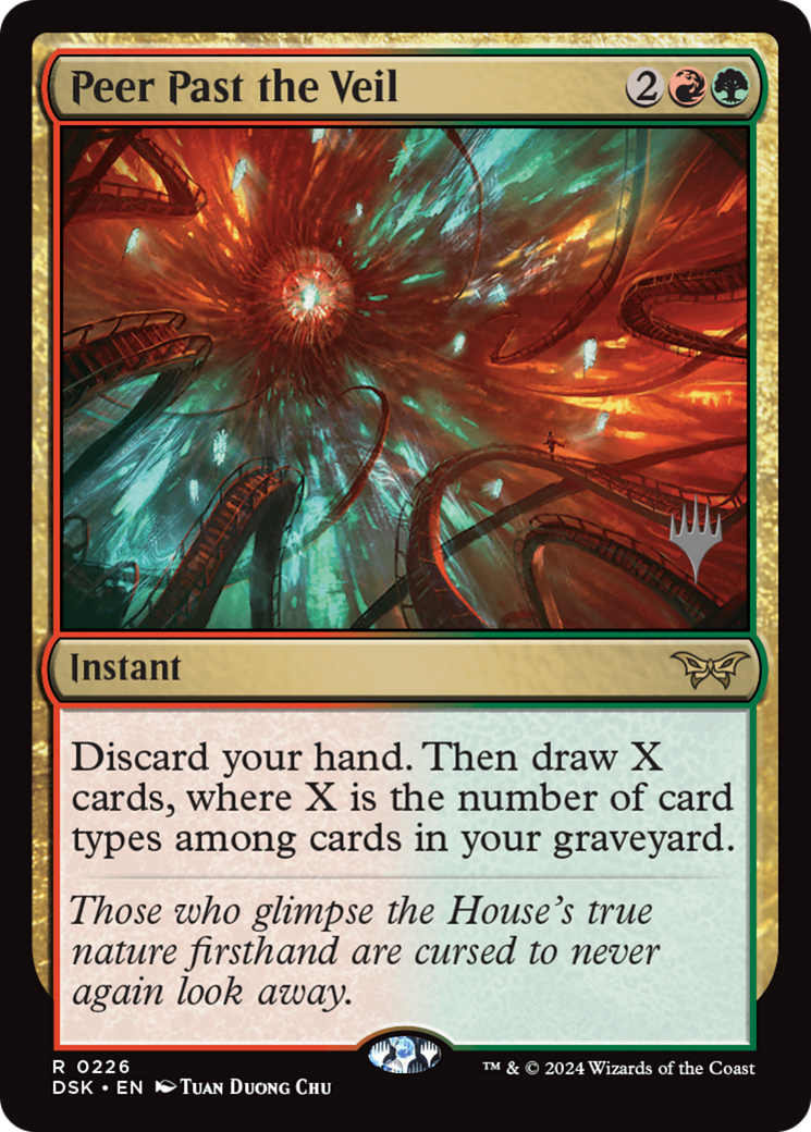 Peer Past the Veil (PPDSK-226P) [Duskmourn: House of Horror Promos] Foil
