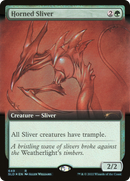Horned Sliver (Extended Art) (SLD-649) [Secret Lair Drop] Foil