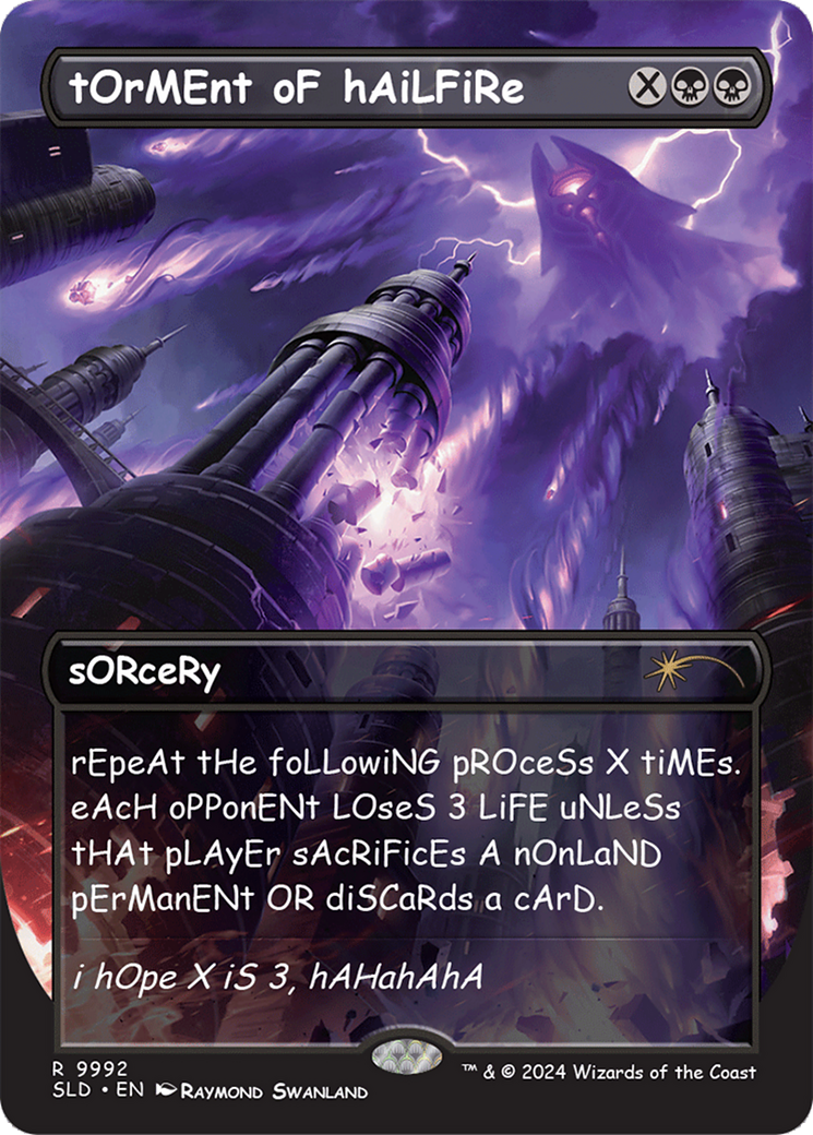 Torment of Hailfire (SLD-9992) [Secret Lair Drop] (Borderless) Foil