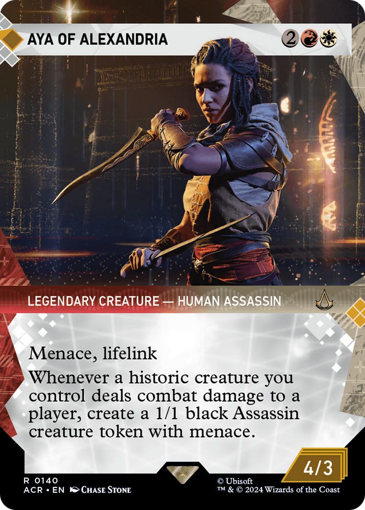 Aya of Alexandria (ACR-140) [Assassin's Creed]: (Showcase) (Borderless) Foil