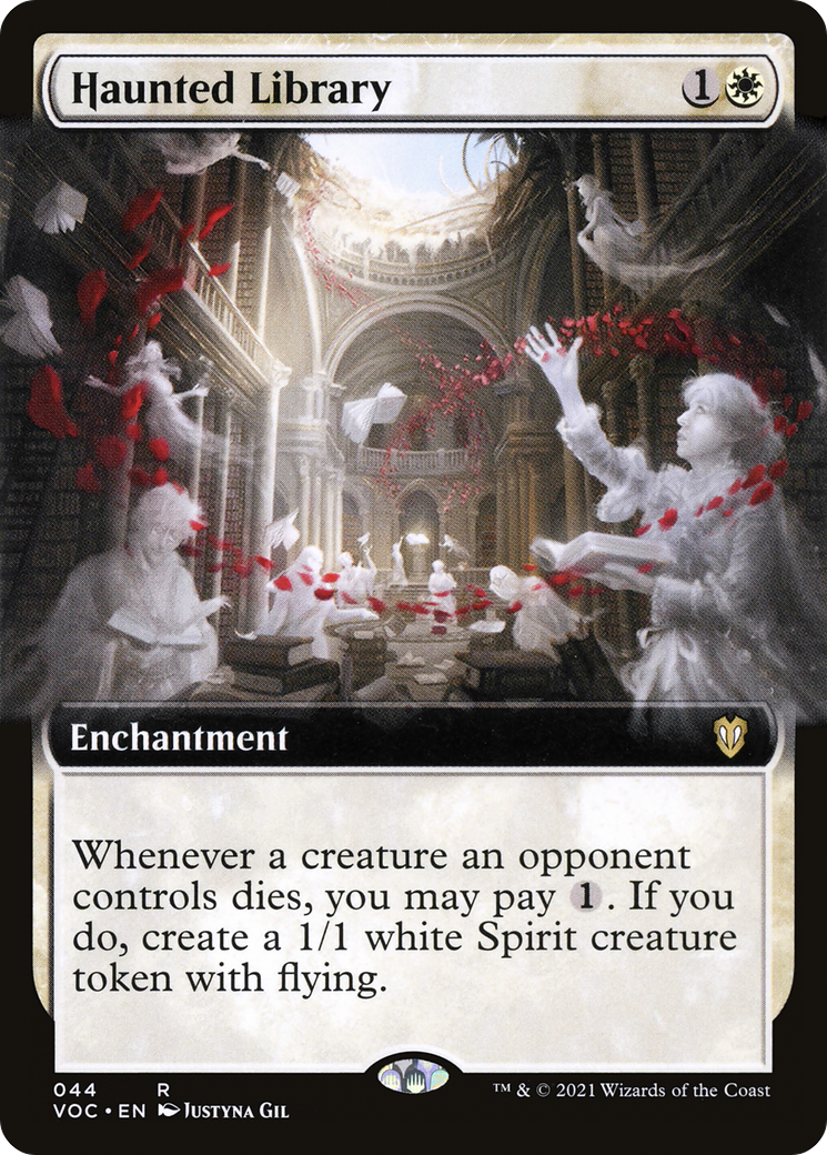 Haunted Library (Extended Art) (VOC-044) [Crimson Vow Commander]