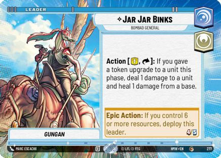 Jar Jar Binks - Bombad General (Hyperspace) (277) [Homeworlds]