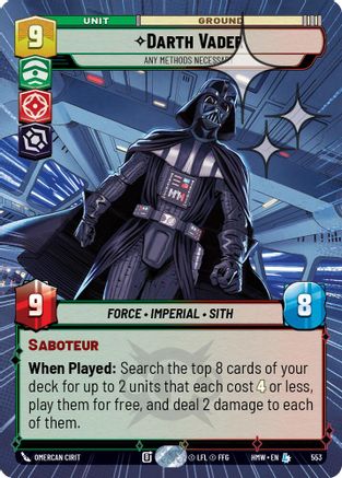 Darth Vader - Any Methods Necessary (Hyperspace Foil) (553) [Homeworlds] Foil