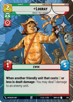 Logray - Bright Tree Shaman (Hyperspace Foil) (555) [Homeworlds] Foil