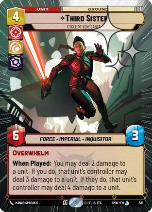 Third Sister - Cycle of Vengeance (Hyperspace Foil) (561) [Homeworlds] Foil