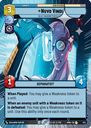 Nuvo Vindi - Blue Shadow Perfected (Hyperspace Foil) (572) [Homeworlds] Foil