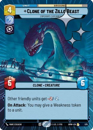 Clone of the Zillo Beast - Emperor's Experiment (Hyperspace Foil) (575) [Homeworlds] Foil
