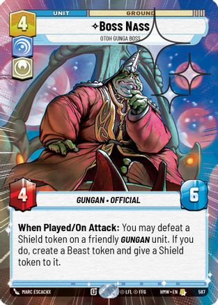 Boss Nass - Otoh Gunga Boss (Hyperspace Foil) (587) [Homeworlds] Foil