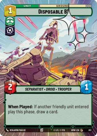 Disposable B1 (Hyperspace Foil) (613) [Homeworlds] Foil