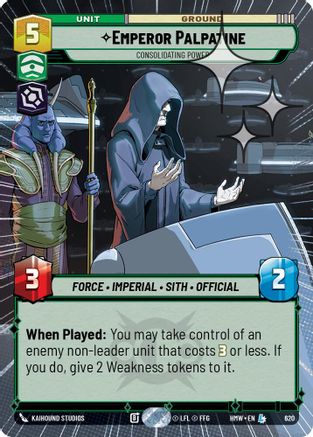 Emperor Palpatine - Consolidating Power (Hyperspace Foil) (620) [Homeworlds] Foil