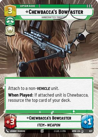 Chewbacca's Bowcaster - Handcrafted Tradition (Hyperspace Foil) (637) [Homeworlds] Foil