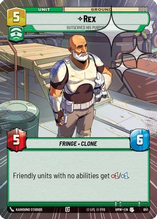 Rex - Outserved His Purpose (Hyperspace Foil) (651) [Homeworlds] Foil