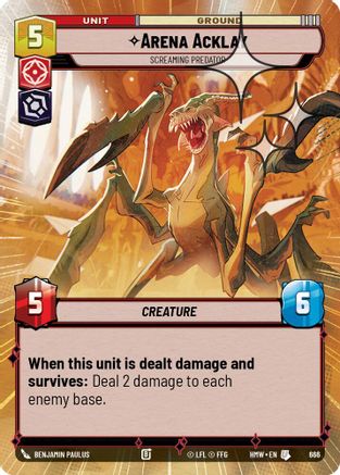 Arena Acklay - Screaming Predator (Hyperspace Foil) (666) [Homeworlds] Foil