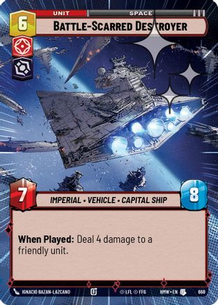 Battle-Scarred Destroyer (Hyperspace Foil) (668) [Homeworlds] Foil