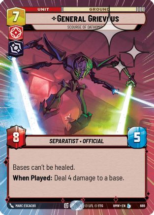 General Grievous - Scourge of Dathomir (Hyperspace Foil) (669) [Homeworlds] Foil