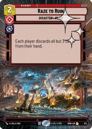 Raze to Ruin (Hyperspace Foil) (671) [Homeworlds] Foil