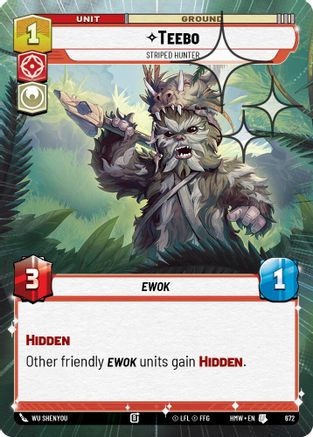 Teebo - Striped Hunter (Hyperspace Foil) (672) [Homeworlds] Foil