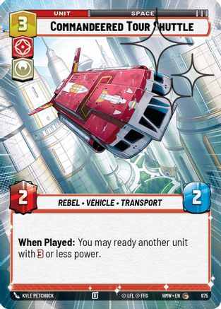 Commandeered Tour Shuttle (Hyperspace Foil) (675) [Homeworlds] Foil