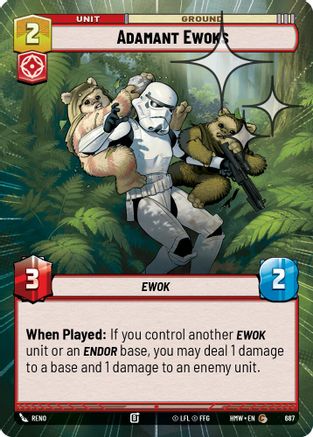 Adamant Ewoks (Hyperspace Foil) (687) [Homeworlds] Foil