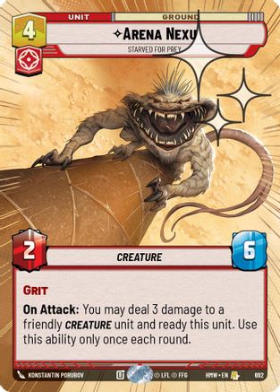 Arena Nexu - Starved for Prey (Hyperspace Foil) (692) [Homeworlds] Foil