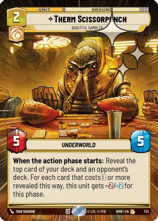 Therm Scissorpunch - Boastful Gambler (Hyperspace Foil) (733) [Homeworlds] Foil