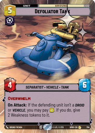 Defoliator Tank (Hyperspace Foil) (758) [Homeworlds] Foil