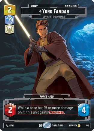 Yord Fandar - Devoutly Disciplined (Prestige Foil) (892) [Homeworlds] Foil