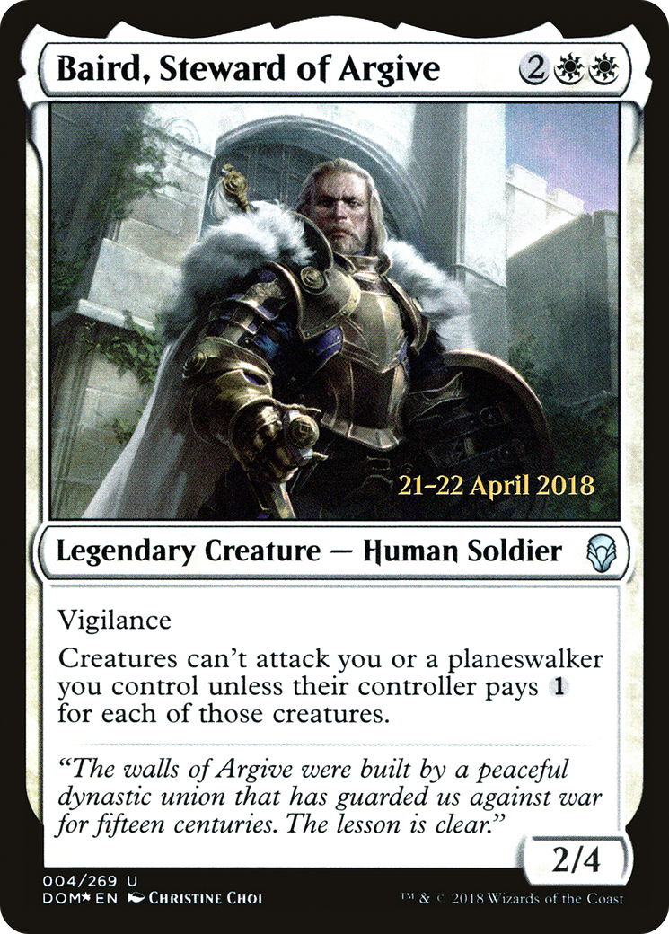 Baird, Steward of Argive (PRE-04S) [Dominaria Promos] Foil