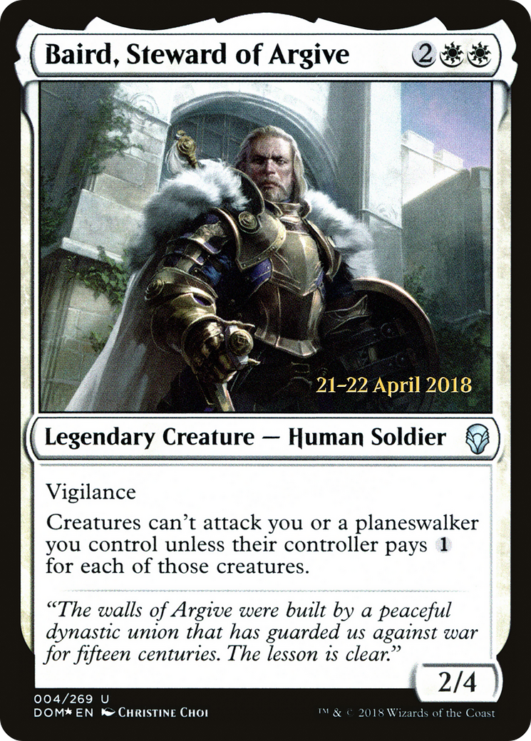 Baird, Steward of Argive (PRE-04S) [Dominaria Promos] Foil