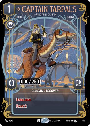 Captain Tarpals - Grand Army Captain (Serialized) (917) [Homeworlds] Foil