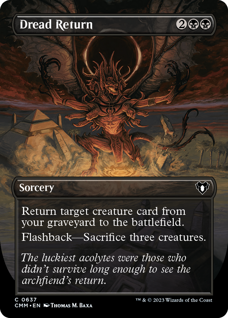 Dread Return (CMM-637) [Commander Masters] (Borderless) Foil