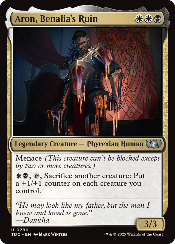 Aron, Benalia's Ruin (TDC-280) [Commander: Tarkir: Dragonstorm]