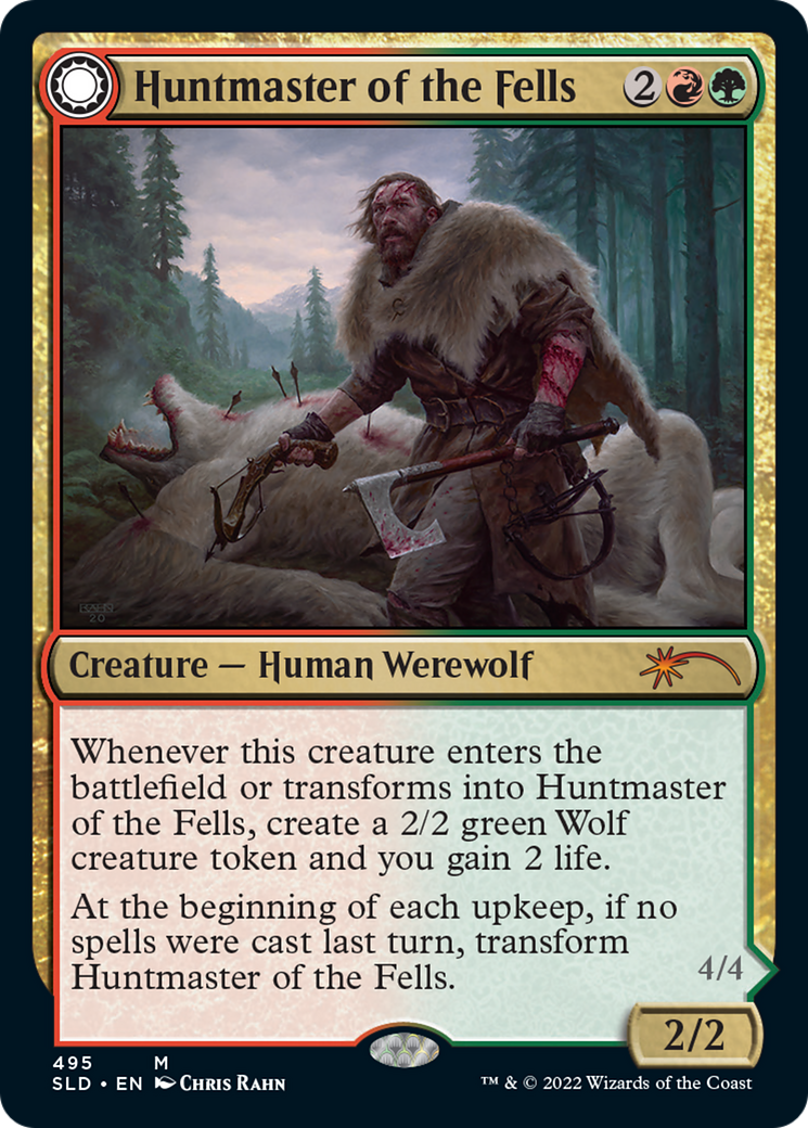 Huntmaster of the Fells // Ravager of the Fells (SLD-495) [Secret Lair Drop]: (Double Faced Transform) Foil