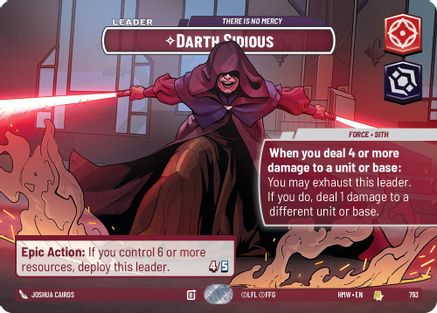 Darth Sidious - There Is No Mercy (Showcase) (793) [Homeworlds] Foil
