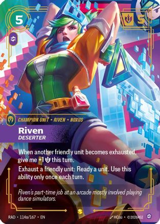 Riven, Deserter (Alternate Art) (114a/167) - Radiance Foil