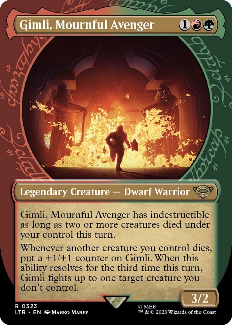Gimli, Mournful Avenger (LTR-323) [The Lord of the Rings: Tales of Middle-earth]: (Showcase) (Borderless)