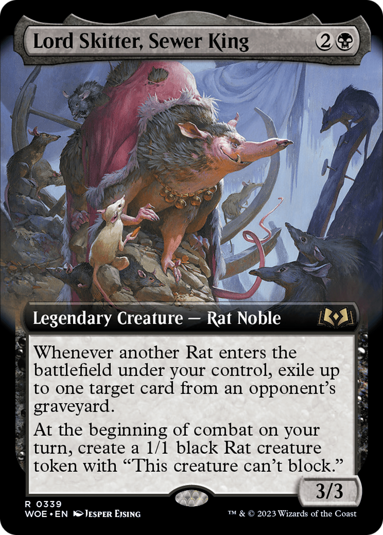 Lord Skitter, Sewer King (WOE-339) [Wilds of Eldraine]: (Extended Art) Foil