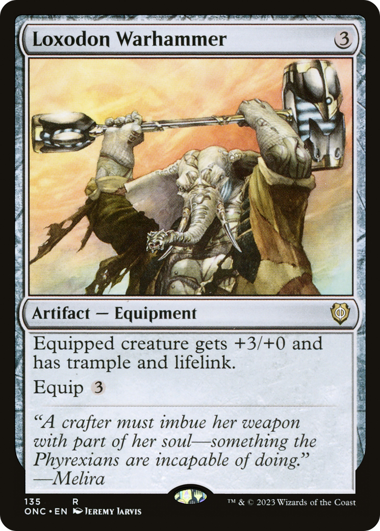 Loxodon Warhammer (ONC-135) [Phyrexia: All Will Be One Commander]