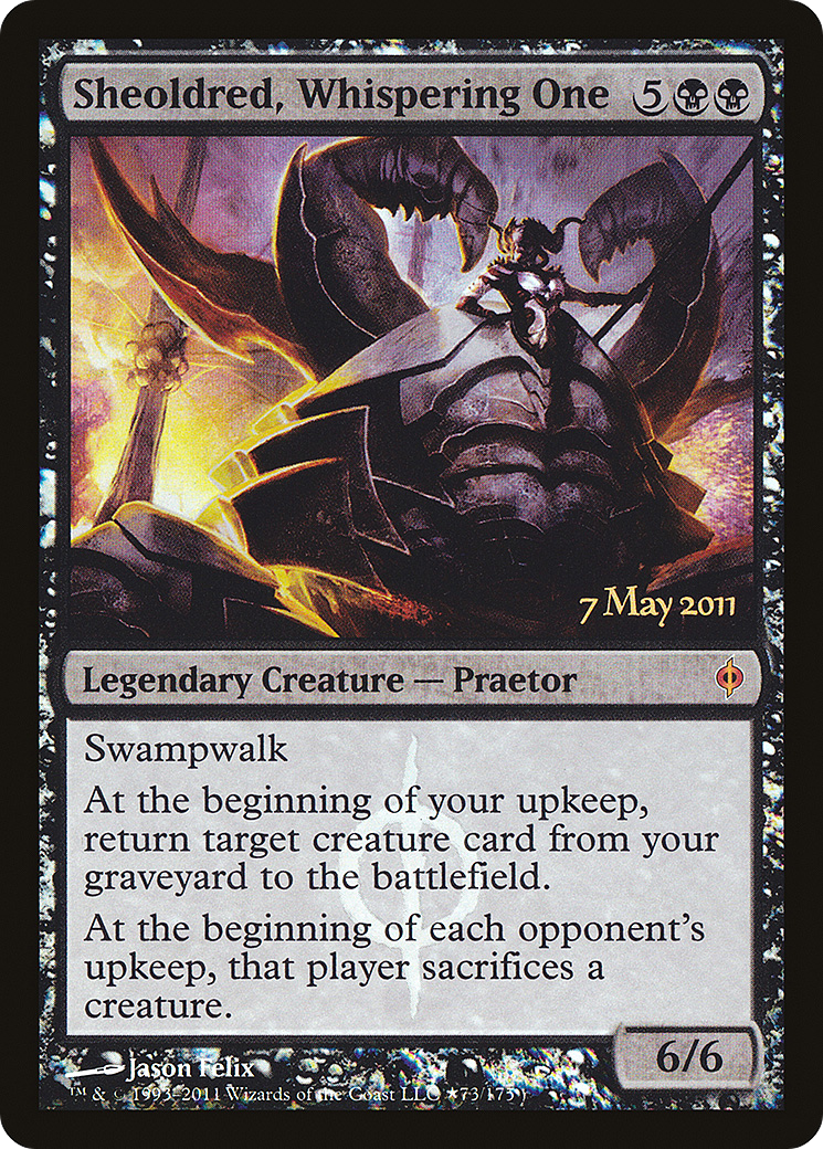 Sheoldred, Whispering One (PRE-73★) [New Phyrexia Promos] Foil