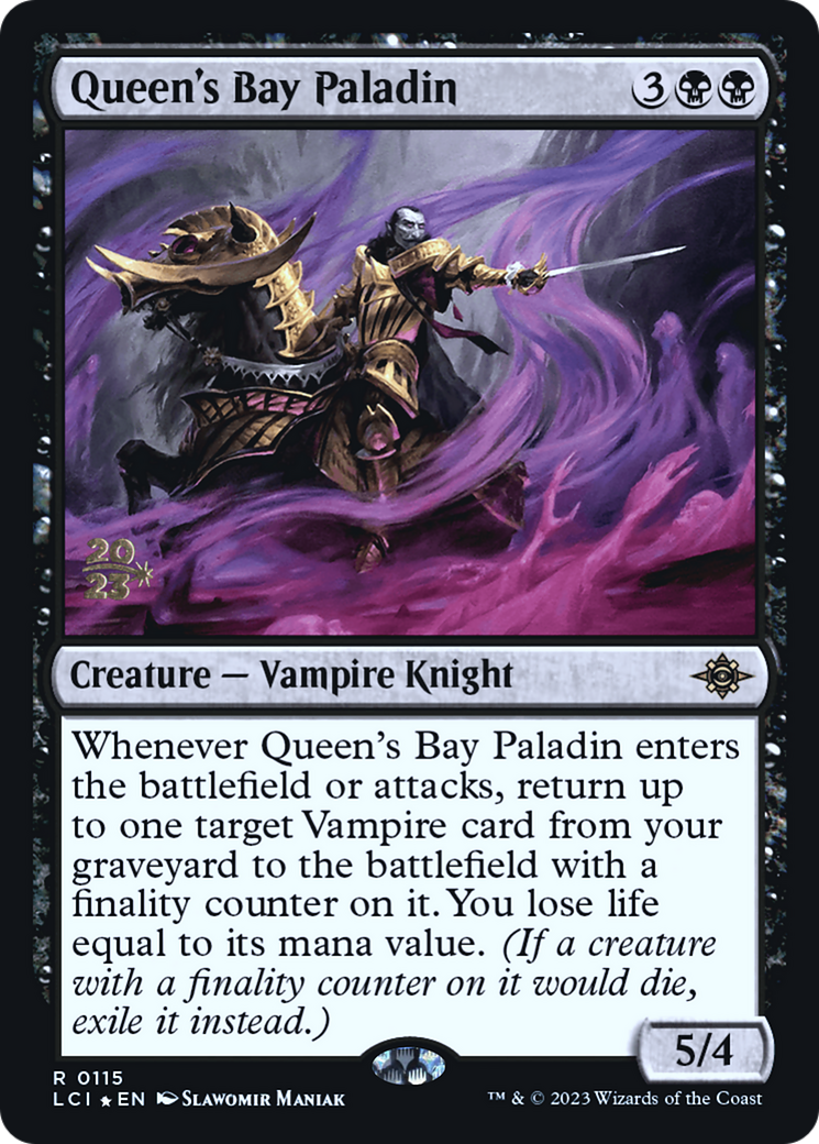 Queen's Bay Paladin (PRE-115S) [The Lost Caverns of Ixalan Promos] Foil