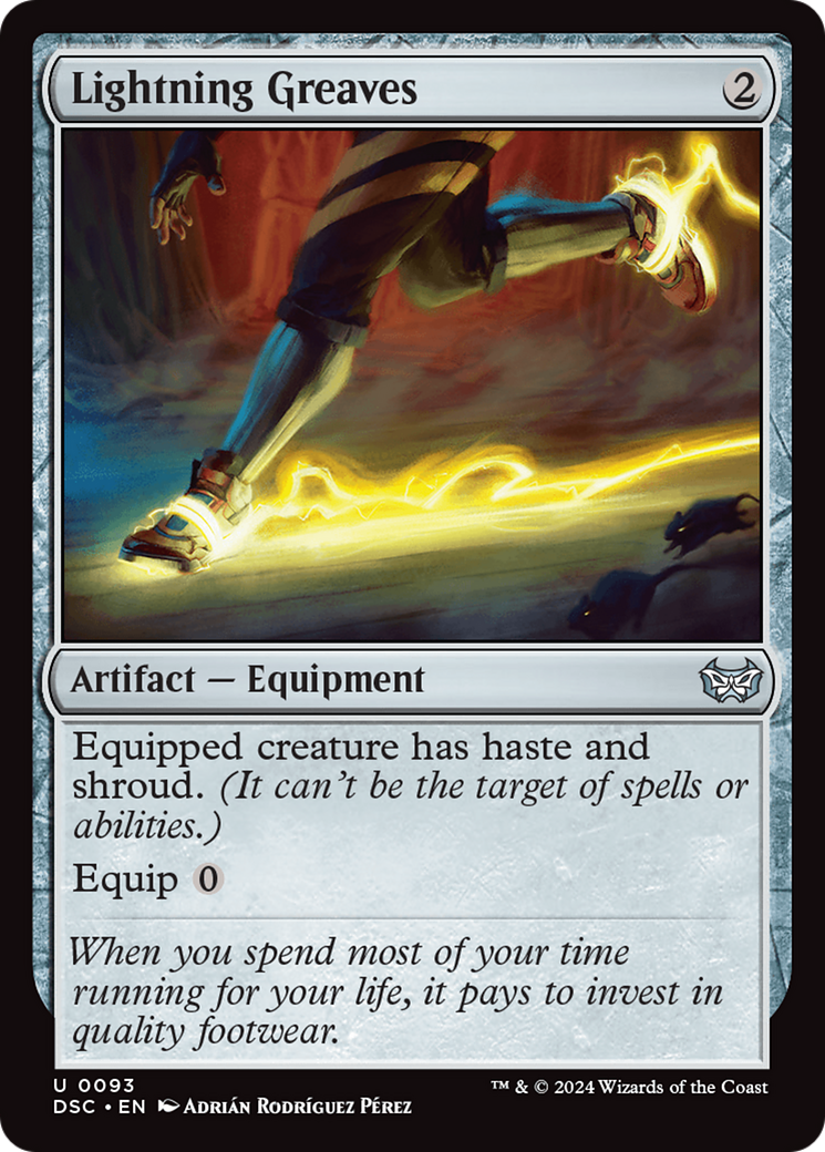 Lightning Greaves (DSC-093) [Duskmourn: House of Horror Commander]