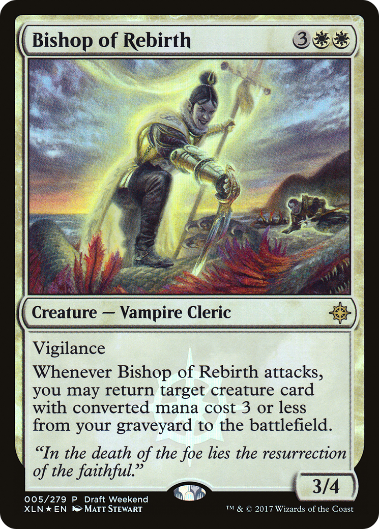 Bishop of Rebirth (Draft Weekend) (LARP-005) [Ixalan Promos] Foil