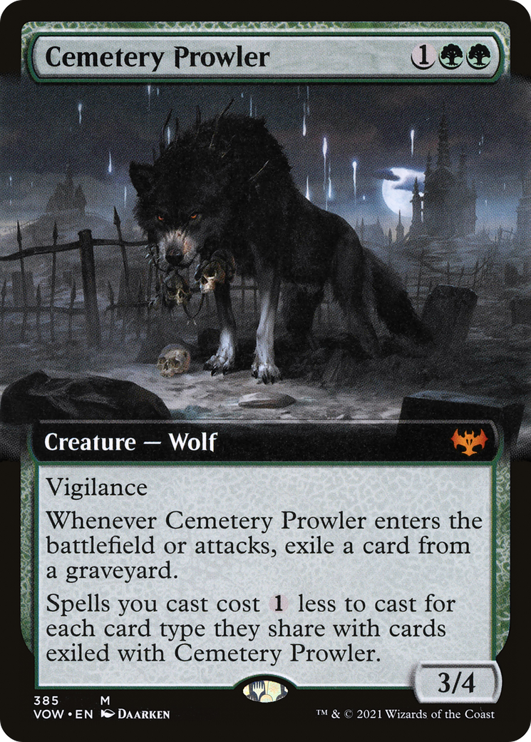 Cemetery Prowler (Extended Art) (VOW-385) [Innistrad: Crimson Vow]