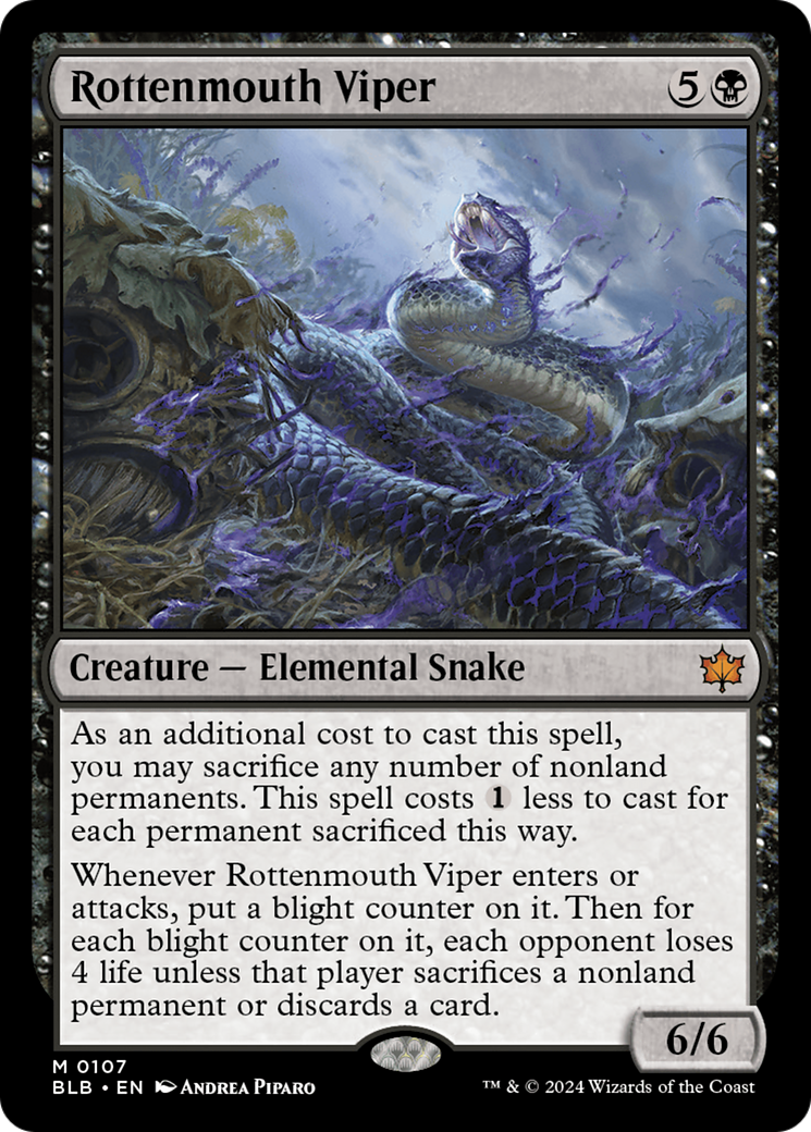 Rottenmouth Viper (BLB-107) [Bloomburrow] Foil