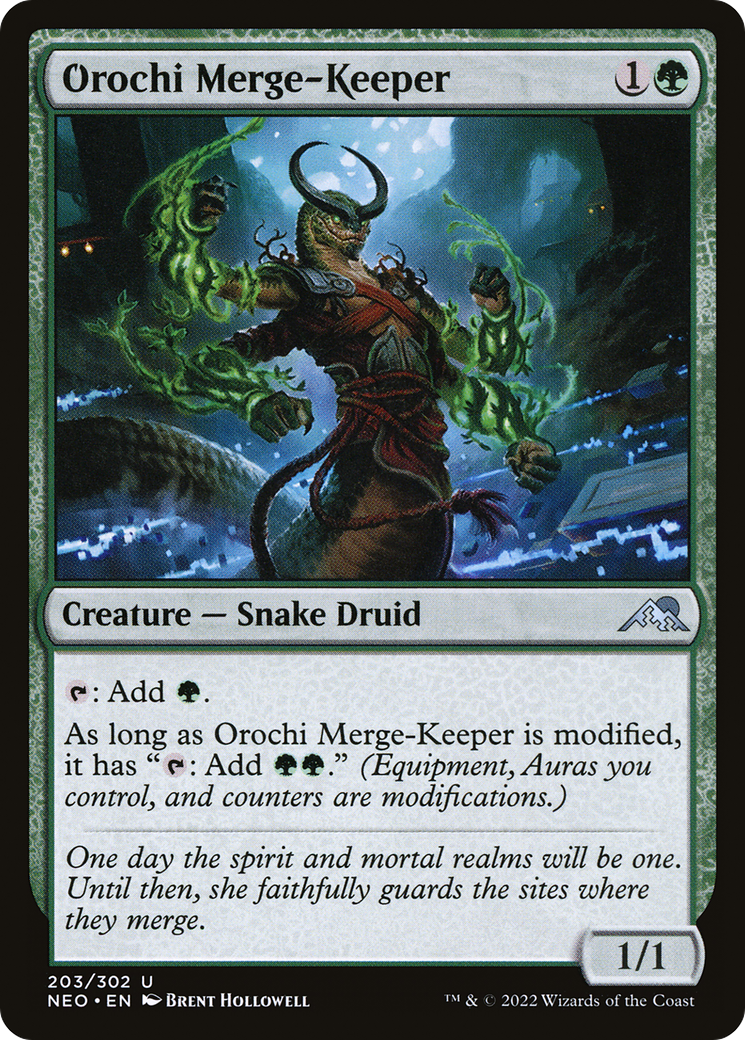 Orochi Merge-Keeper (NEO-203) [Kamigawa: Neon Dynasty]