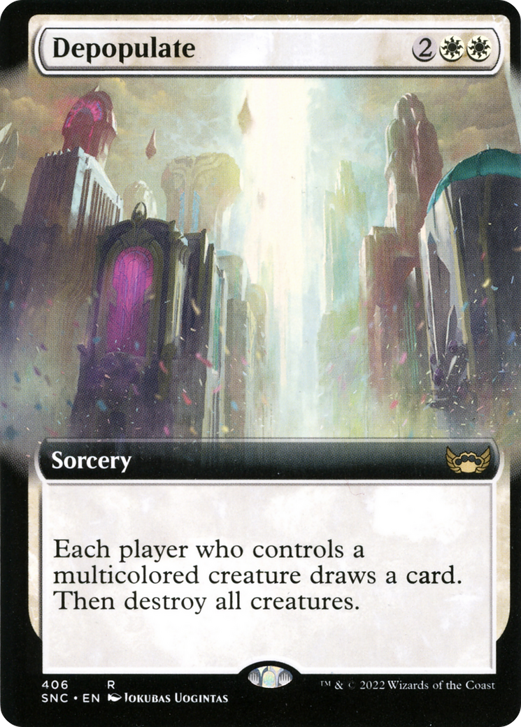 Depopulate (SNC-406) [Streets of New Capenna]: (Extended Art) Foil