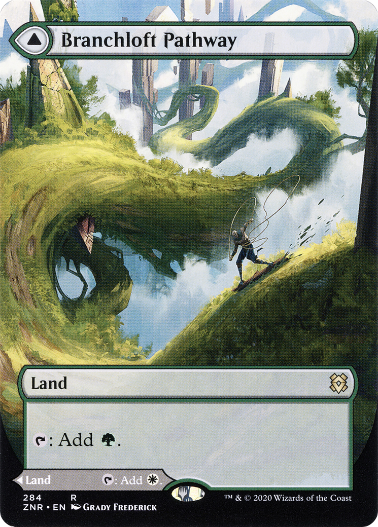 Branchloft Pathway (Borderless) (ZNR-284) (Showcase) (Borderless) [Zendikar Rising]