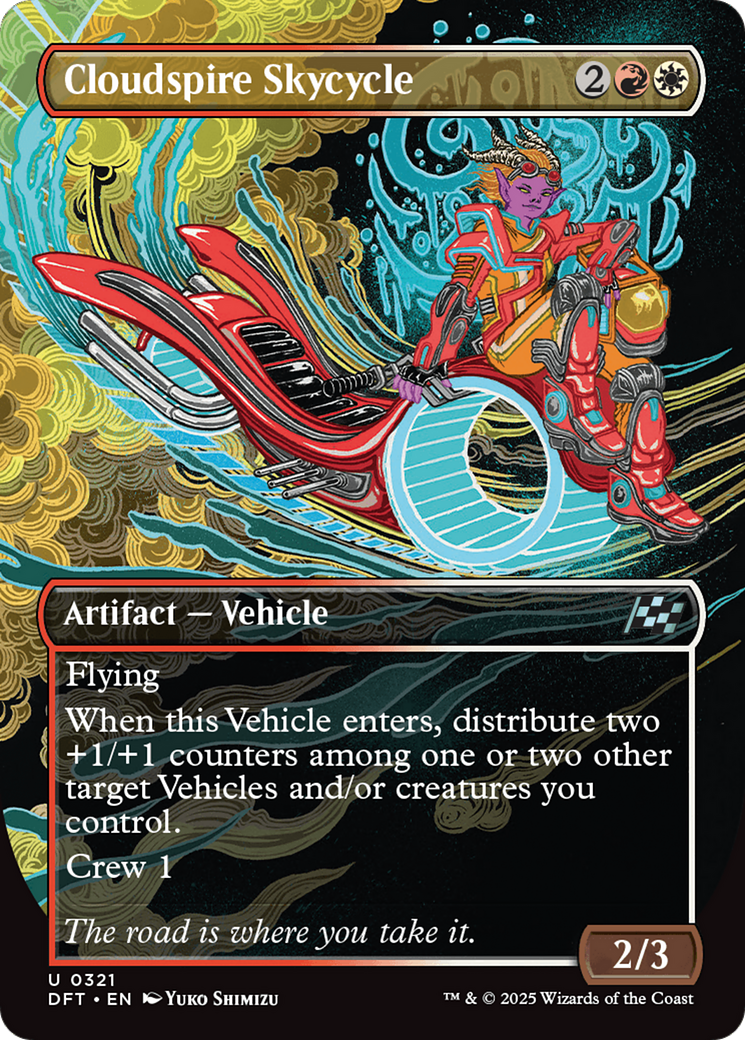 Cloudspire Skycycle (DFT-321) [Aetherdrift] (Borderless) Foil