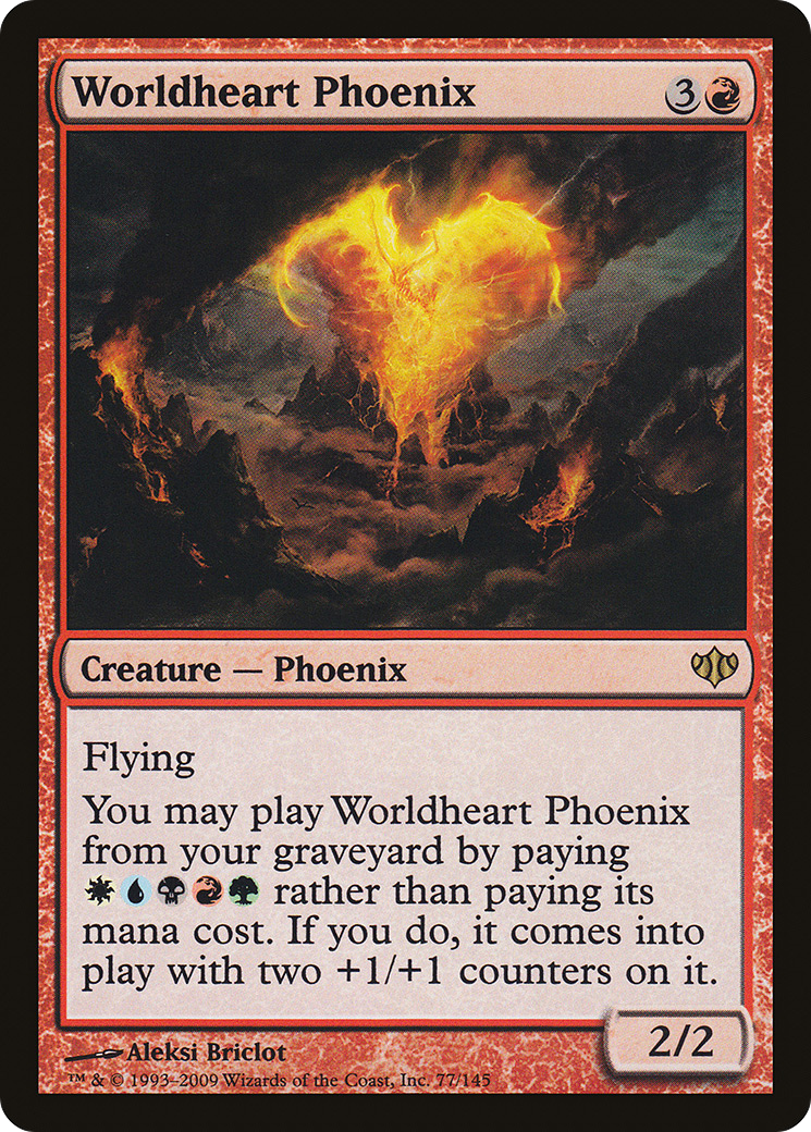 Worldheart Phoenix (CON-077) [Conflux] Foil